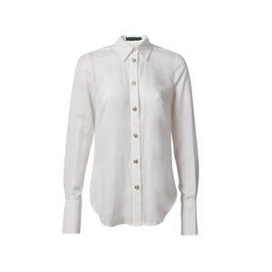 HOLLAND COOPER Classic Elegant White Button Down Shirt 4 S UK8